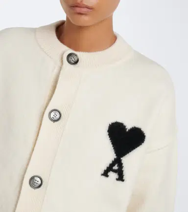 AMI PARIS Ami de Coeur virgin wool cardigan | Thumbnail 3