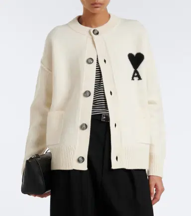 AMI PARIS Ami de Coeur virgin wool cardigan | Thumbnail 7