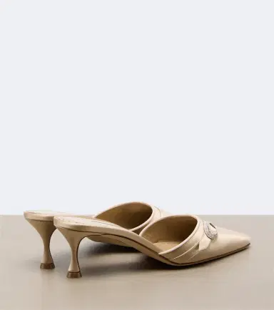 Manolo Blahnik Embellished satin mules | Thumbnail 4