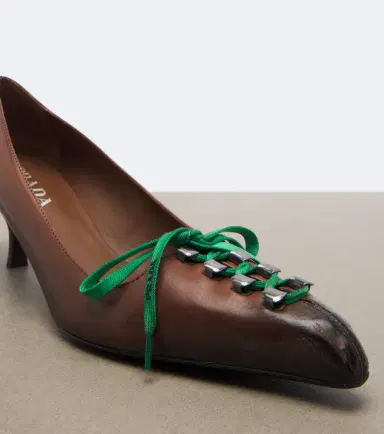 Prada Leather lace-up pumps | Thumbnail 2 Prada Leather lace-up pumps | Thumbnail 2
