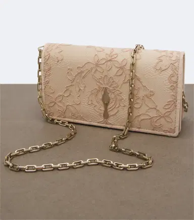 Christian Louboutin Bettina Small lace crêpe satin clutch | Thumbnail 4 Christian Louboutin Bettina Small lace crêpe satin clutch | Thumbnail 4