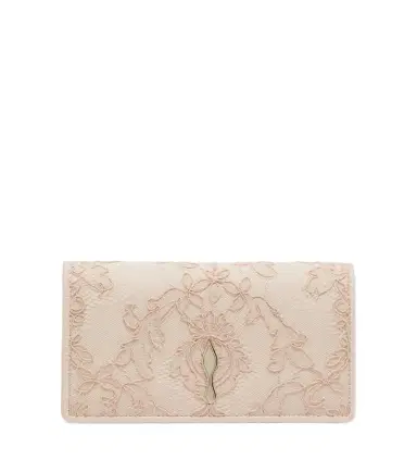 Christian Louboutin Bettina Small lace crêpe satin clutch | Thumbnail 1 Christian Louboutin Bettina Small lace crêpe satin clutch | Thumbnail 1