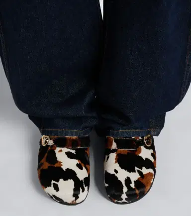 Ancient Greek Sandals Vasilitsa shearling-trimmed calf hair clogs | Thumbnail 6 Ancient Greek Sandals Vasilitsa shearling-trimmed calf hair clogs | Thumbnail 6