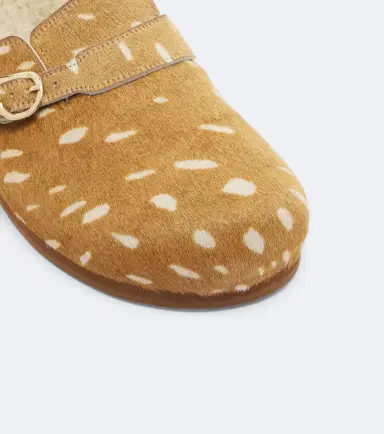 Ancient Greek Sandals Vasilitsa shearling-trimmed calf hair clogs | Thumbnail 3 Ancient Greek Sandals Vasilitsa shearling-trimmed calf hair clogs | Thumbnail 3