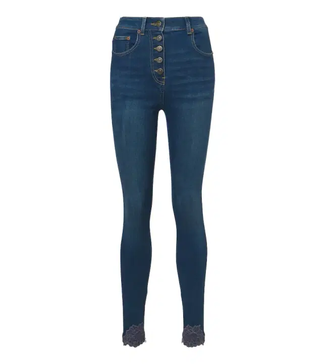 Valentino Lace-trimmed skinny jeans