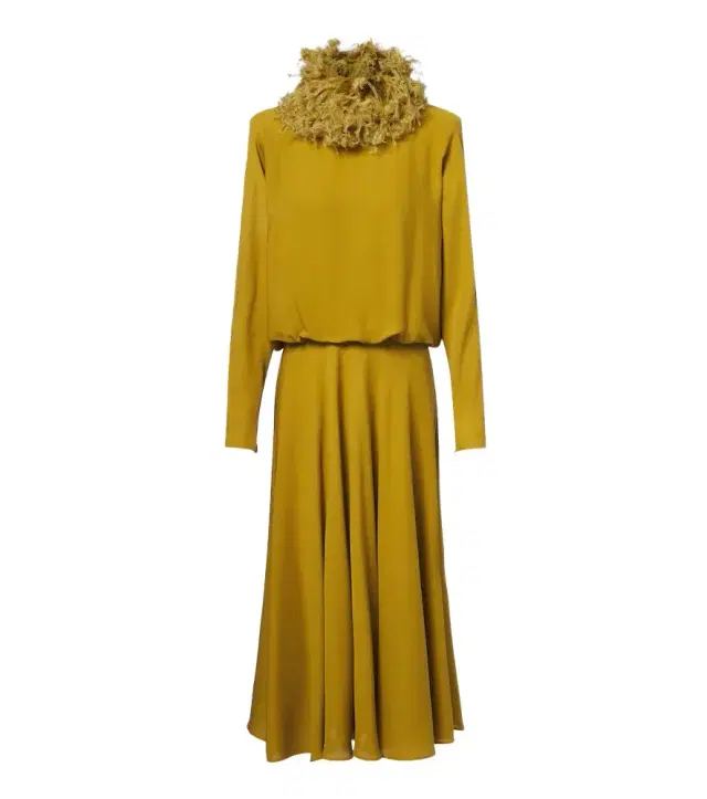 Valentino Feather-trimmed silk georgette midi dress