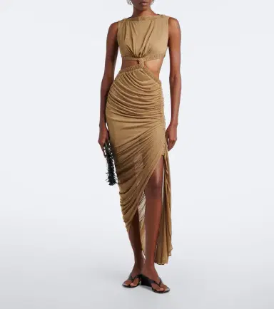 Christopher Esber Theia cutout draped asymmetric midi dress | Thumbnail 5 Christopher Esber Theia cutout draped asymmetric midi dress | Thumbnail 5