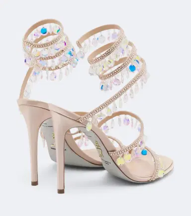 René Caovilla Chandelier embellished satin sandals | Thumbnail 2