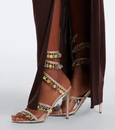 René Caovilla Chandelier embellished satin sandals | Thumbnail 5