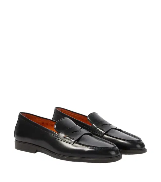 Santoni Milo leather penny loafers