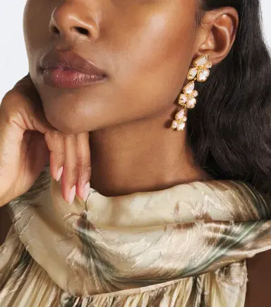 Zimmermann Bloom mother-of-pearl gold-plated drop earrings | Thumbnail 6