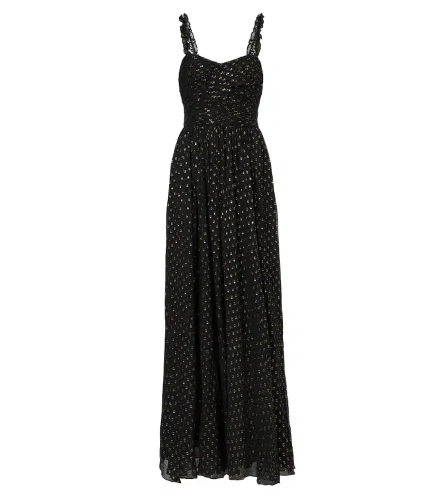 Anastasia silk-blend chiffon bustier gown