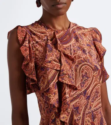 Ulla Johnson Ameline silk crêpe de chine midi dress | Thumbnail 2 Ulla Johnson Ameline silk crêpe de chine midi dress | Thumbnail 2