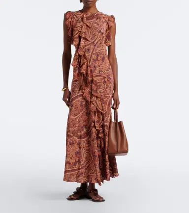 Ulla Johnson Ameline silk crêpe de chine midi dress | Thumbnail 3 Ulla Johnson Ameline silk crêpe de chine midi dress | Thumbnail 3