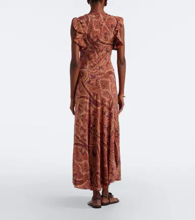 Ulla Johnson Ameline silk crêpe de chine midi dress | Thumbnail 5 Ulla Johnson Ameline silk crêpe de chine midi dress | Thumbnail 5
