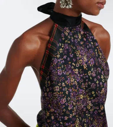 Dries Van Noten Floral silk halterneck top | Thumbnail 5