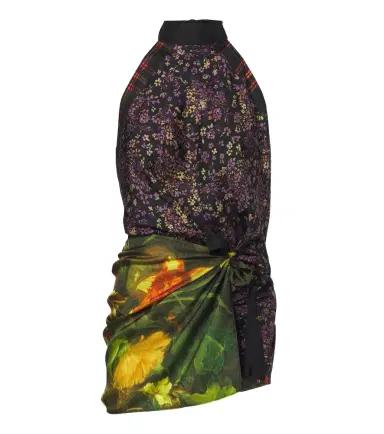 Dries Van Noten Floral silk halterneck top | Thumbnail 1
