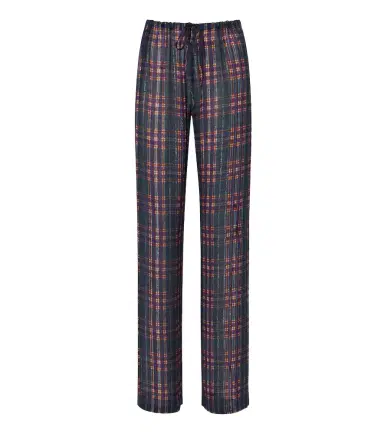 Dries Van Noten Plaid lamé straight pants | Thumbnail 1