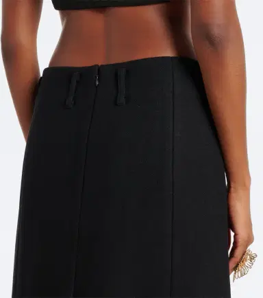 Dries Van Noten Embellished wool-blend twill midi skirt | Thumbnail 3