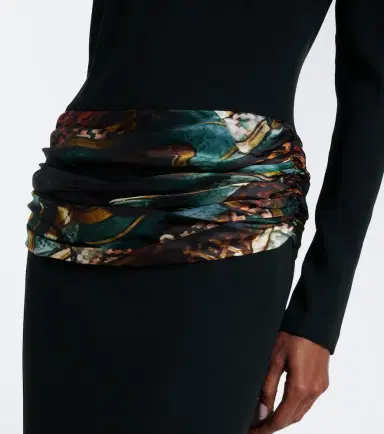 Dries Van Noten Paneled draped gown | Thumbnail 3