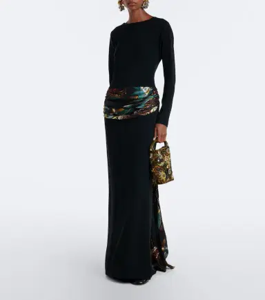 Dries Van Noten Paneled draped gown | Thumbnail 4