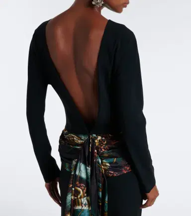 Dries Van Noten Paneled draped gown | Thumbnail 5
