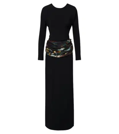 Dries Van Noten Paneled draped gown | Thumbnail 1