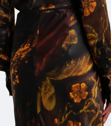 Dries Van Noten Floral silk satin slip skirt | Thumbnail 4