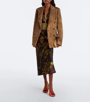 Dries Van Noten Floral silk satin slip skirt | Thumbnail 6