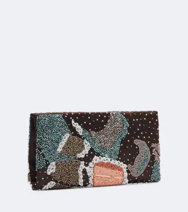Staud Muse Small beaded satin clutch | Thumbnail 3