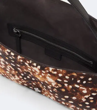 Staud Animal-printed calf hair shoulder bag | Thumbnail 3