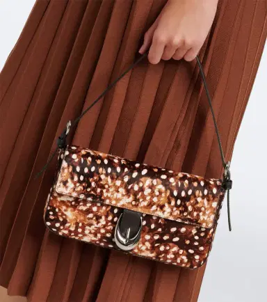 Staud Animal-printed calf hair shoulder bag | Thumbnail 6