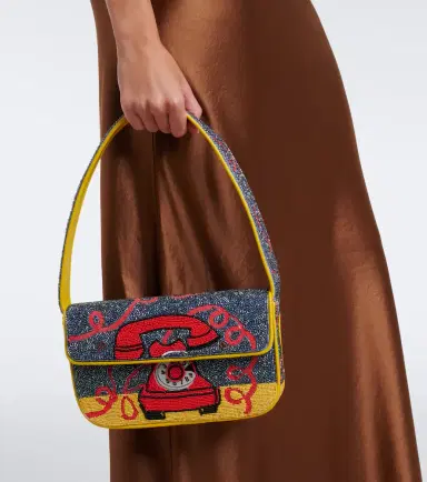 Staud Tommy Small beaded shoulder bag | Thumbnail 6