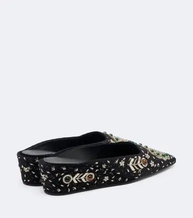 Zimmermann Atelier embellished velvet wedge mules | Thumbnail 2 Zimmermann Atelier embellished velvet wedge mules | Thumbnail 2
