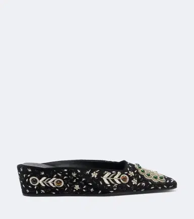Zimmermann Atelier embellished velvet wedge mules | Thumbnail 3 Zimmermann Atelier embellished velvet wedge mules | Thumbnail 3