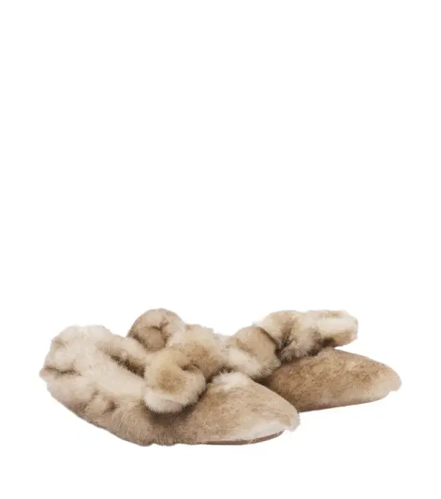 Zimmermann Carousel shearling ballet flats