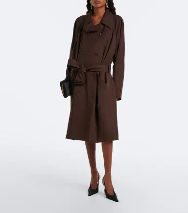 Saint Laurent Double-breasted wool trench coat | Thumbnail 2 Saint Laurent Double-breasted wool trench coat | Thumbnail 2