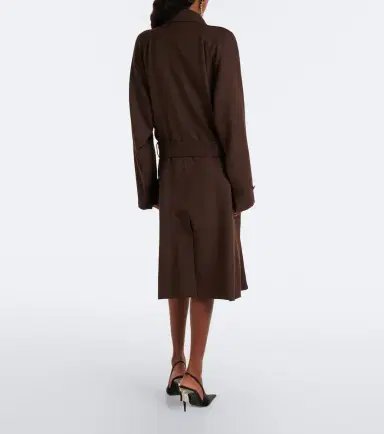 Saint Laurent Double-breasted wool trench coat | Thumbnail 4 Saint Laurent Double-breasted wool trench coat | Thumbnail 4