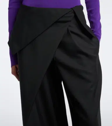 Loewe Draped wool wide-leg pants | Thumbnail 4 Loewe Draped wool wide-leg pants | Thumbnail 4