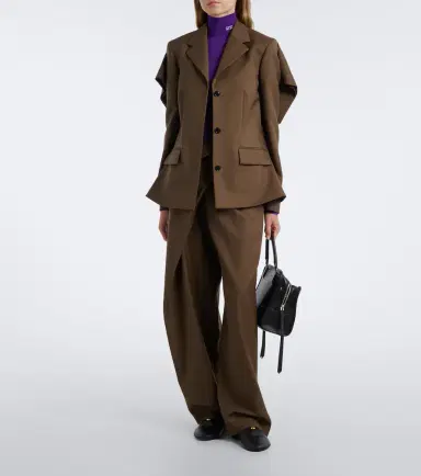 Loewe Draped wool wide-leg pants | Thumbnail 2 Loewe Draped wool wide-leg pants | Thumbnail 2