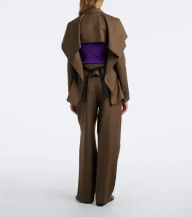 Loewe Draped wool wide-leg pants | Thumbnail 6 Loewe Draped wool wide-leg pants | Thumbnail 6