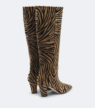 aeyde Silva zebra-print calf hair knee-high boots | Thumbnail 4