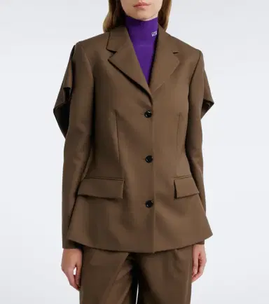 Loewe Caped wool blazer | Thumbnail 2 Loewe Caped wool blazer | Thumbnail 2