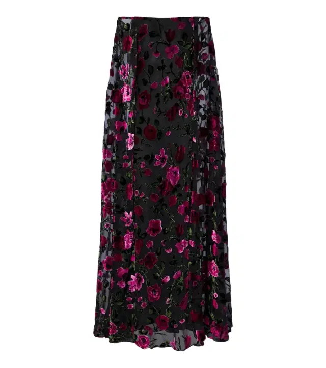 Rodarte Caped floral devoré velvet gown