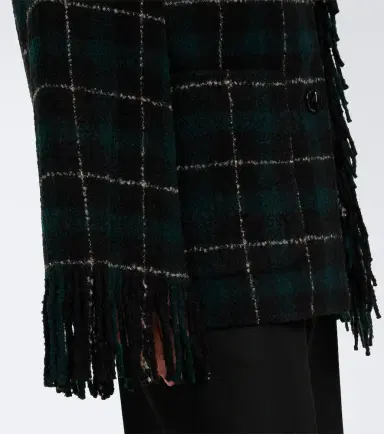 TOTEME Fringed checked wool-blend coat | Thumbnail 5 TOTEME Fringed checked wool-blend coat | Thumbnail 5