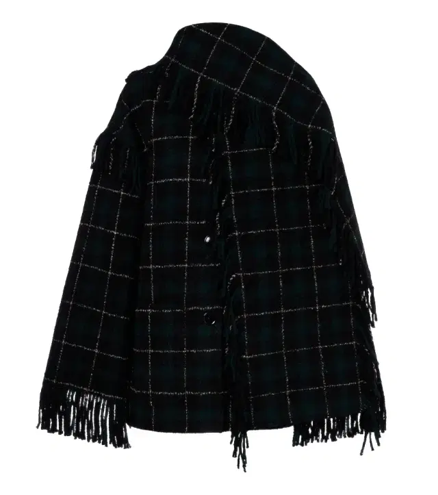 TOTEME Fringed checked wool-blend coat