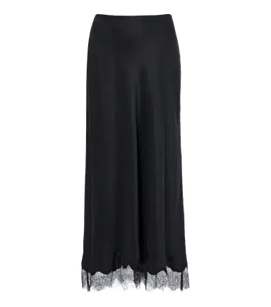Velvet Kristin lace-trimmed silk maxi skirt | Thumbnail 1