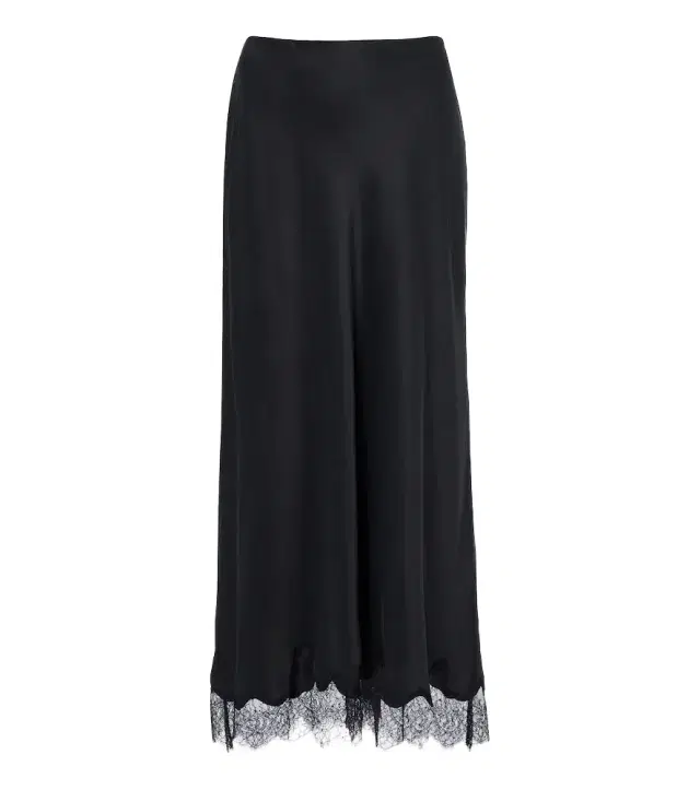 Velvet Kristin lace-trimmed silk maxi skirt