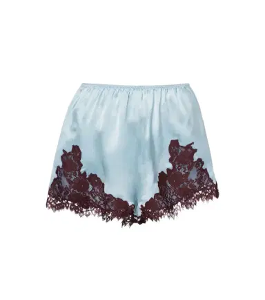 DÔEN Dôen Iona lace-trimmed silk satin shorts | Thumbnail 1 DÔEN Dôen Iona lace-trimmed silk satin shorts | Thumbnail 1