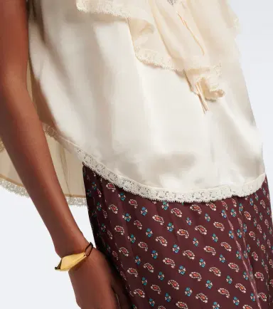 DÔEN Dôen Yadira lace-trimmed ruffled silk blouse | Thumbnail 6 DÔEN Dôen Yadira lace-trimmed ruffled silk blouse | Thumbnail 6